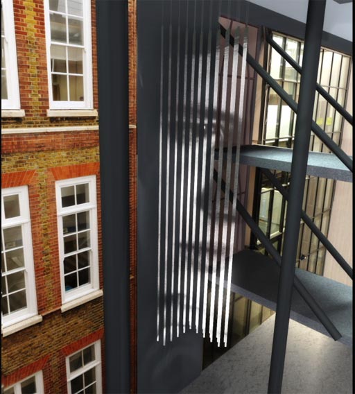 CANVAS OF LIGHT Glass Projection Installation - The Gray Circle 2