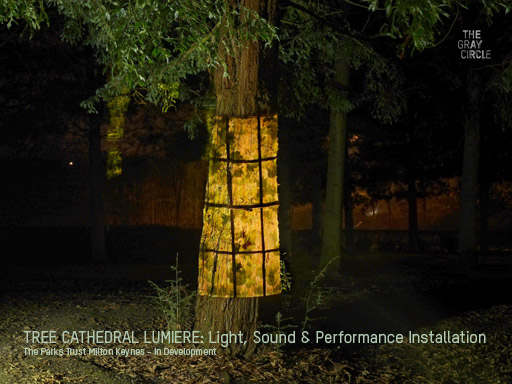 WHISPERS Daylight Projection Installation - The Gray Circle 1