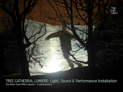 WHISPERS Daylight Projection Installation - The Gray Circle 1